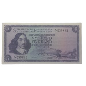 G Rissik Five/Vyf Rand South African Bank Note